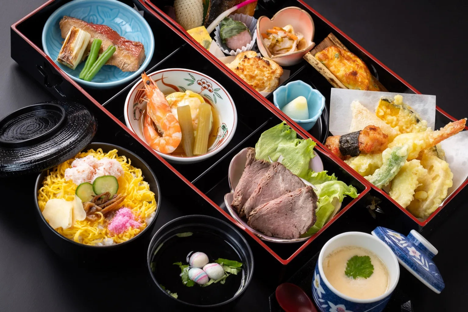 Traditional Japanese kaiseki cuisine