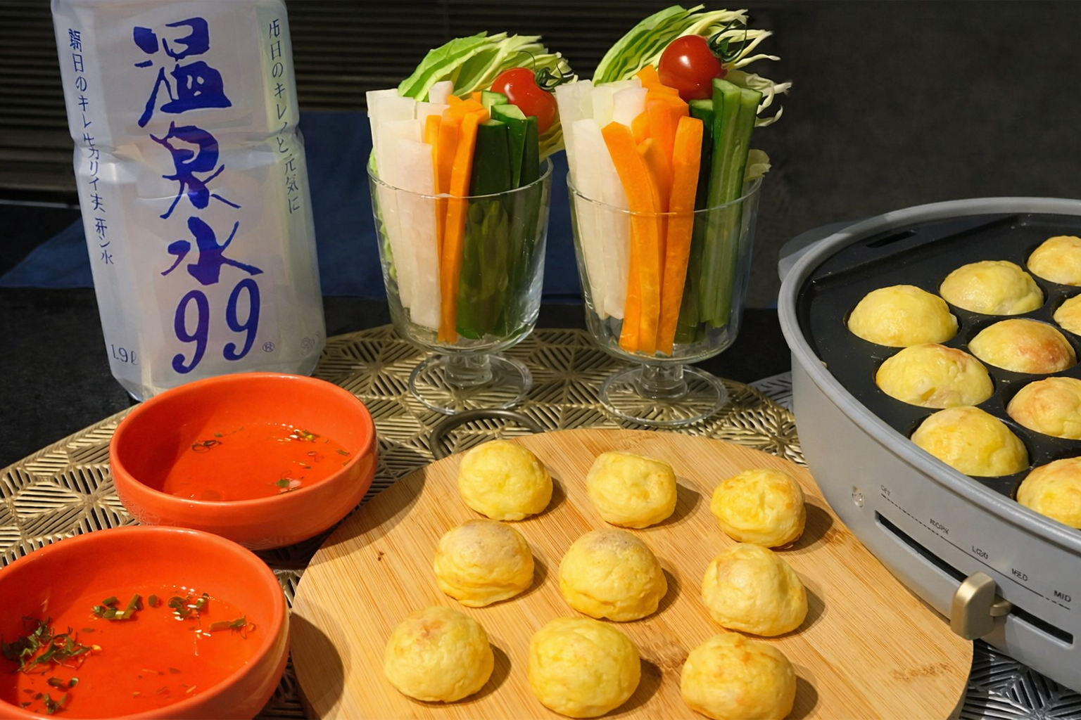 温泉水99で作ったたこ焼き ふんわり柔らかく仕上がった粉もん料理