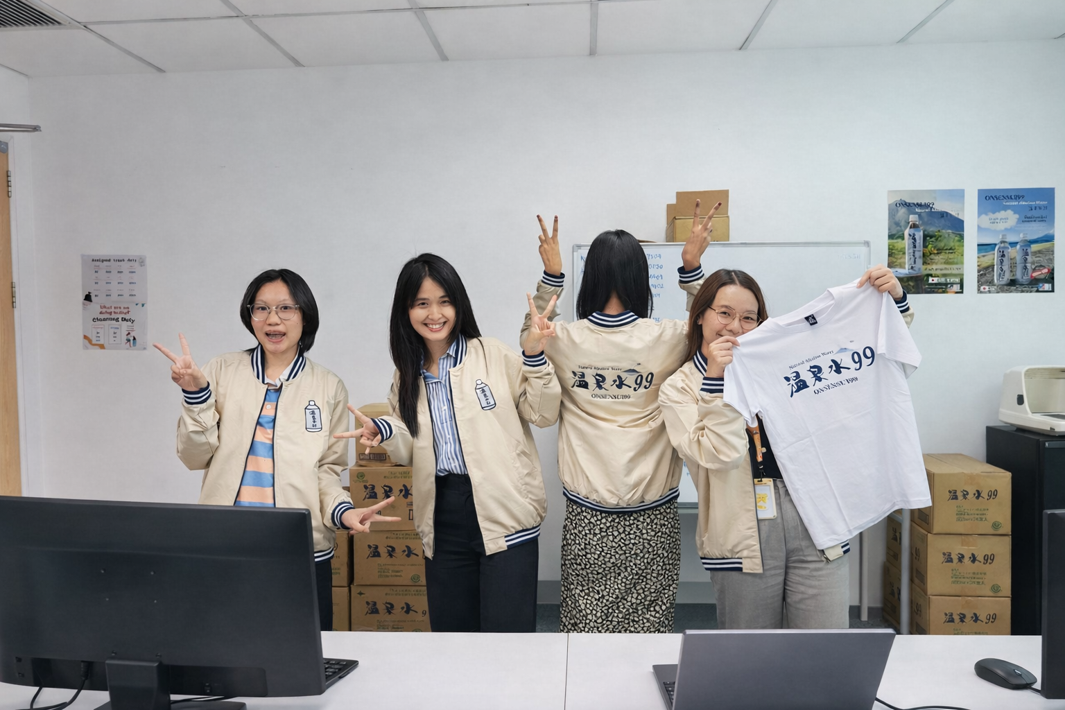ONSENSUI 99 Thailand team members at the Bangkok office celebrating the official launch
