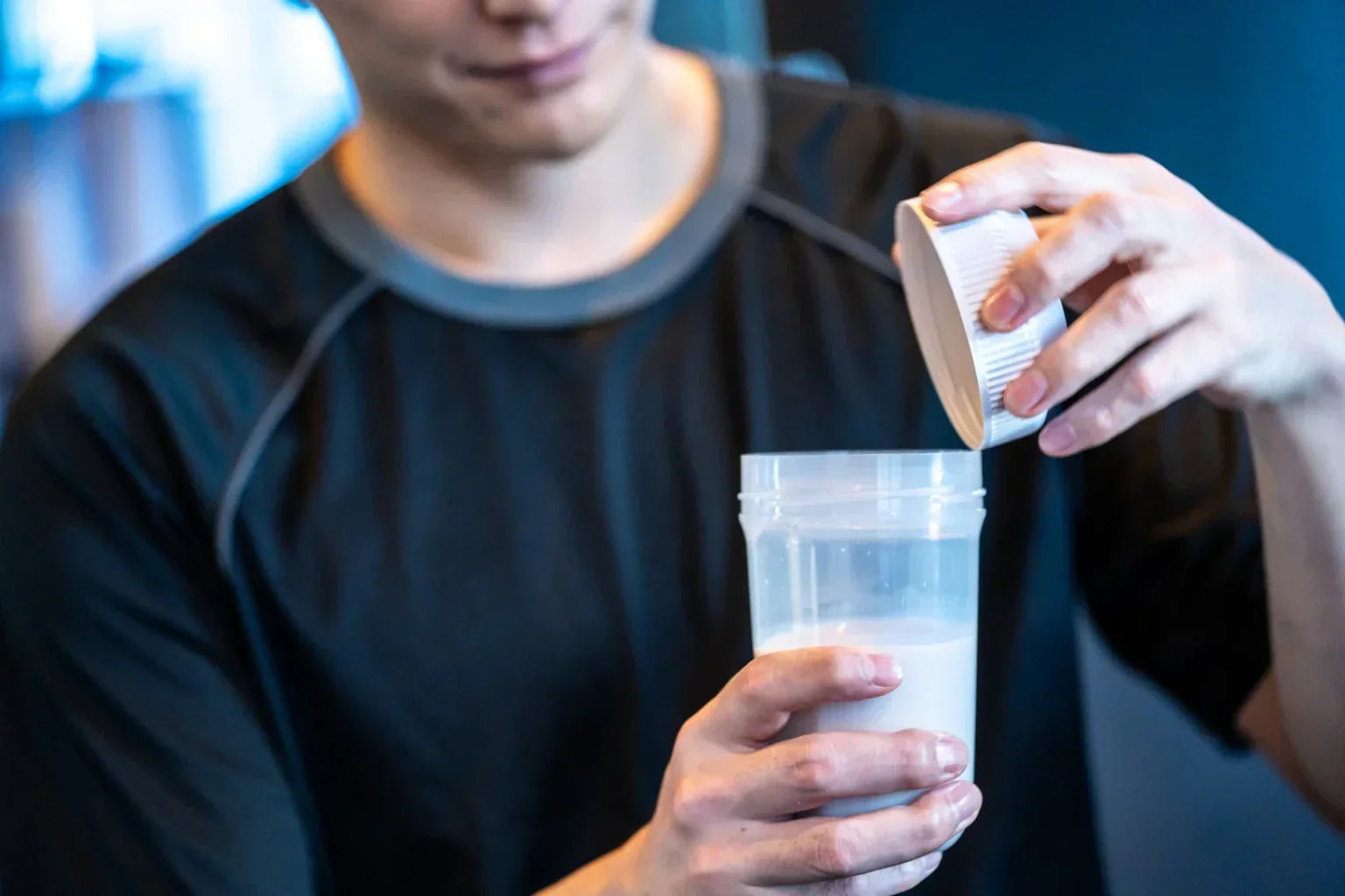 Mixing protein with water demonstrating how temperature affects solubility and texture